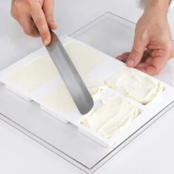 BISC04 DOUBLE Stampo Gelato In Silicone 5 Impronte 6,8x9,9cm H2cm - 2 Pz + Vassoio Silikomart -Peroni Kitchen Negozio stampo bisc04 double biscotto gelato 3