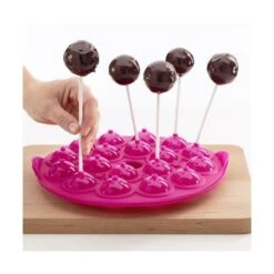 Lekue Stampo Cake Pop In Silicone Fucsia 18 Impronte Ø3,5cm Lékué -Peroni Kitchen Negozio stampo cake pop silicone 2