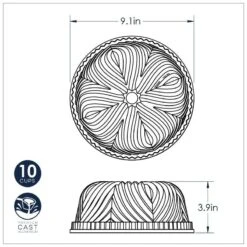 Stampo BAVARIA BUNDT PAN Ø23,1cm H9,9cm NW53624 Nordic Ware -Peroni Kitchen Negozio stampo ciambella bavaria nordic ware 6