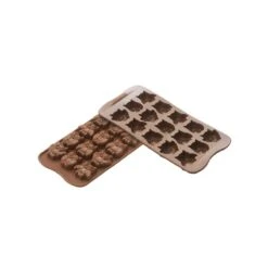 GUFI SCG26 Stampo In Silicone 15 Cioccolatini 3,4x3cm H1,5cm Silikomart -Peroni Kitchen Negozio stampo cioccolatini gufi scg26 silikomart 2