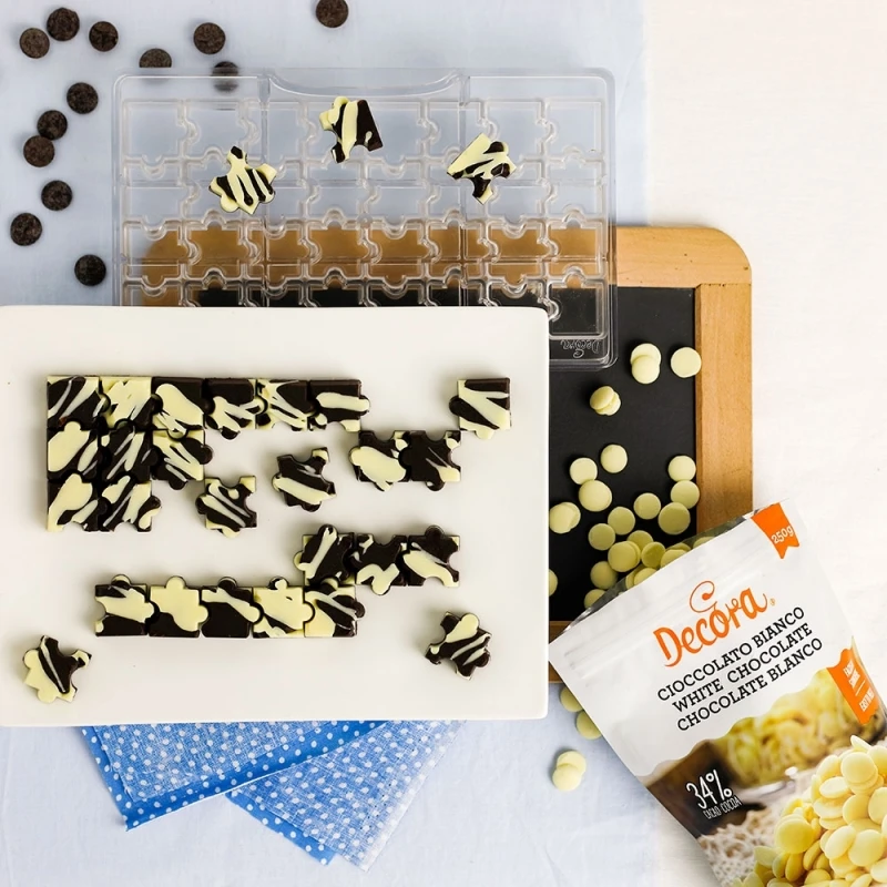 STAMPO CIOCCOLATINO PUZZLE IN POLICARBONATO 2 STAMPO CIOCCOLATINO PUZZLE IN POLICARBONATO - immagine 2
