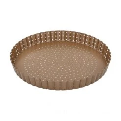 Stampo Crostata/quiches Ø25cm H3cm Microforata Antiaderente Con Fondo Mobile Birkmann