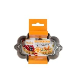 Stampo Crostata Ovale In Metallo Antiaderente 7,5x11,5cm H3cm Fondo Mobile Design Tart Decora