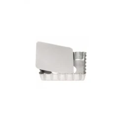 Stampo Quadrato 10x10cm H2cm Bordo Ondulato E Fondo Mobile Silver Top Patisse