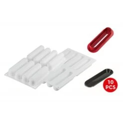 ÉCLAIR 120 Stampo In Silicone 8 Impronte 13,5x2,8cm H3,7cm + Cutter + 10 Vassoi Silikomart -Peroni Kitchen Negozio stampo eclair 120 silikomart 2