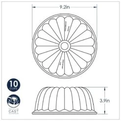 Stampo ELEGANT PARTY BUNDT Ø23,3cm H9,9cm NW58677 Nordic Ware -Peroni Kitchen Negozio stampo elegant party bundt gold 4