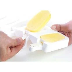 GEL01 CLASSIC Stampo Gelato In Silicone 6 Impronte 9,3x4,9cm H2,5cm - Set 2 Pz + 50 Stecche E Vassoio Silikomart -Peroni Kitchen Negozio stampo gelato classic 12 forme 5