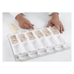 GEL04 TANGO Stampo Gelato In Silicone 6 Impronte 9,2x4,5cm H2,75cm - 2 Pz + 50 Stecchi + Vassoio Silikomart -Peroni Kitchen Negozio stampo gelato gel04 tango silikomart 4