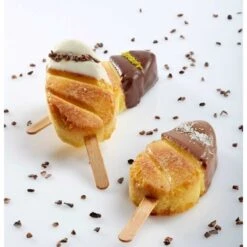 POCKET MALIBÙ PL06 Stampo Gelato In Silicone 4 Impronte 4x7,2cm + 50 Stecchi Pavogel Pavoni -Peroni Kitchen Negozio stampo gelato pavogel pocket malibu pl06 50 stecchi 3
