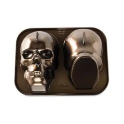 Stampo HAUNTED SKULL CAKE PAN 3D 30,9x23,4cm H10cm 2 Impronte NW88448 Nordic Ware