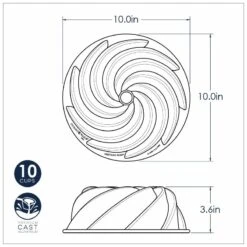 Stampo HERITAGE BUNDT PAN Ø25,4cm H9,1cm NW80677 Nordic Ware -Peroni Kitchen Negozio stampo heritage bundt gold 6