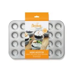 MINI MUFFIN Stampo In Acciaio Antiaderente 24 Impronte Ø4,3cm H3cm Decora