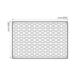 MINI QUENELLE PX072 Stampo In Silicone 100 Impronte 4,2x2cm H2cm Pavoflex 60x40 Pavoni -Peroni Kitchen Negozio stampo mini quenelle pavoni 4