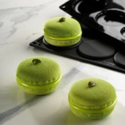 KIT MONO MACARON PX3228 Stampo In Silicone 8 Impronte Ø7cm H3,5cm 110ml Pavoflex Pavoni