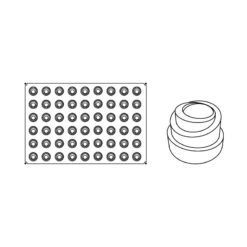 BABELE MIGNON PX011 Stampo In Silicone 54 Impronte Ø4cm Pavoflex 60x40 Pavoni -Peroni Kitchen Negozio stampo pavoflex babele mignon px011 3