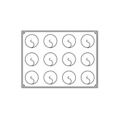 JASMINE PX4355 Stampo In Silicone 12 Impronte Ø6,5cm H5,7cm 100ml Pavoflex Pavoni -Peroni Kitchen Negozio stampo pavoflex jasmine 3