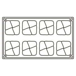 TOP ROCK PX3207 Stampo In Silicone 8 Impronte 5,5x5,5cm H2,3cm 54ml Pavoflex Pavoni -Peroni Kitchen Negozio stampo pavoflex rock px3207 3