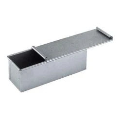 Stampo Per Pane In Cassetta 40x10cm H10cm Con Coperchio In Alluminio Paderno