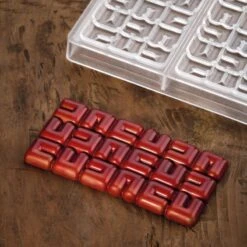 OLA PC5003 Stampo In Policarbonato Tavoletta Di Cioccolato 3x100gr Pavoni