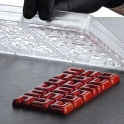 OLA PC5003 Stampo In Policarbonato Tavoletta Di Cioccolato 3x100gr Pavoni -Peroni Kitchen Negozio stampo per tavoletta di cioccolato ola 3