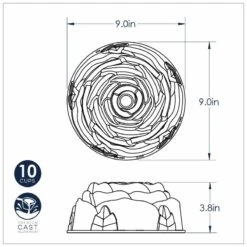 Stampo ROSE BUNDT PAN Ø22,8cm H9,6cm NW54148 Nordic Ware -Peroni Kitchen Negozio stampo rose bundt pan nw54148 10 cups nordic ware 5