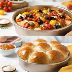 Stampo Rotondo Antiaderente Ø24,5cm H5cm Gold Line Decora -Peroni Kitchen Negozio stampo rotondo 245cm h5cm in metallo antiaderente gold line decora 2