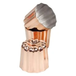 Stampo Scanalato In Rame Ø5,5cm H5cm - Set 3 Pz Paderno