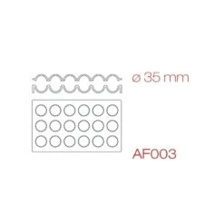 SPHERE AF003 Stampo In Silicone 18 Impronte Ø3,5cm 22,5ml Pavoduo Pavoni -Peroni Kitchen Negozio stampo semisfere 35 mm 2