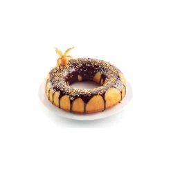 SFT205 SAVARIN Stampo In Silicone Ø24cm H5,5cm + Anello Di Sostegno Silikomart