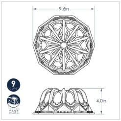 Stampo VAULTED CATHEDRAL BUNDT PAN Ø24,3cm H10,1cm NW88637 Nordic Ware -Peroni Kitchen Negozio stampo vaulted cathedral bundt nordic ware 5