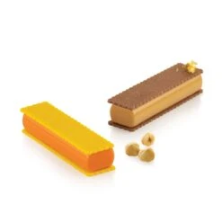 SWEET RECTANGLE 85 Stampo In Silicone 8 Impronte 12,8x3,3cm H2,1cm + Cutter Silikomart