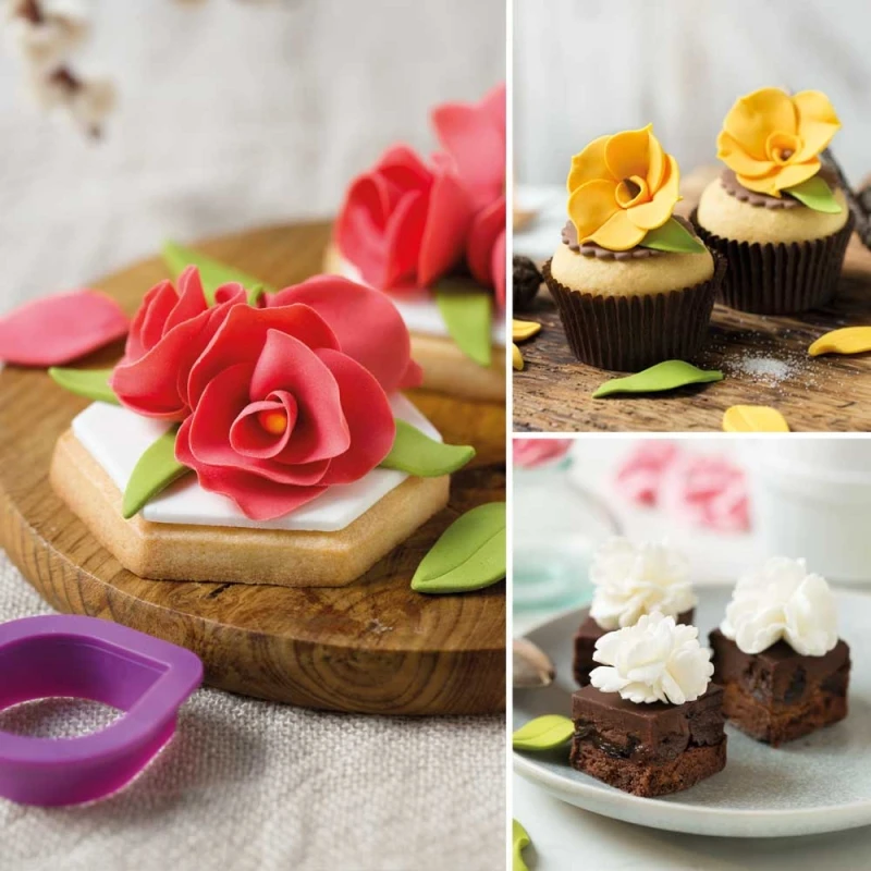 Cutter AUTUNNO In Plastica - Set Di 8 Stampini + 1 Strumento Modellaggio Decora - immagine 2