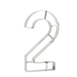 Numero 2 Cornice Inox Per NUMBER TART 32x18cm