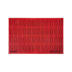 ECL48 Tappetino In Silicone Microforato Antiaderente 48 Mini éclair 6x1,8cm Pavoni