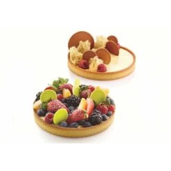 TARTE RING ROUND Set 2 Anelli Microforati Cerchio Ø15cm H2cm Silikomart -Peroni Kitchen Negozio tarte ring 15 cm 2