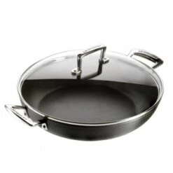 Les Forgèes Tegame Basso 26cm 2M In Alluminio Antiaderente Con Coperchio Le Creuset