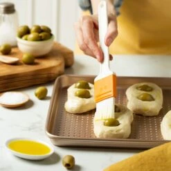 Teglia Forata Cookies Rose Gold Line Decora - Antiaderente 39,7x27 Cm -Peroni Kitchen Negozio teglia forata cookies rose gold line decora 39x27 4