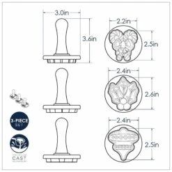 Timbri Tagliabiscotti HOLIDAY COOKIE 3D 3pz Ø7cm NW01233 Nordic Ware -Peroni Kitchen Negozio timbri tagliabiscotti holiday cookie 3d nw01233 3pz nordic ware 5