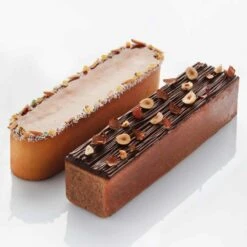 TRAVEL CAKE BLOCK&OVAL Stampo In Acciaio Inox 25x6cm H6cm Con Inserto Ovale 30TC56 Martellato