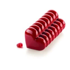 BUCHE COEUR Stampo In Silicone Tronchetto 24,8x8,8cm H8cm Silikomart -Peroni Kitchen Negozio tronchetto buche coeur stampo in silicone 248x88cm h8cm silikomart 3
