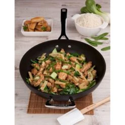 Les Forgèes Wok 30cm 1M+1 In Alluminio Antiaderente Le Creuset -Peroni Kitchen Negozio wok 30cm in alluminio antiaderente les forgees le creuset 2