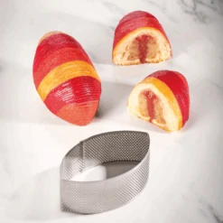 Fascia Microforata Inox Ellisse 12,5x7,4cm H4,5cm Per Viennoiserie XF52 Pavoni