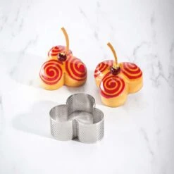 Fascia Microforata Inox Trifoglio 10,2x9,8cm H4,5cm Per Viennoiserie XF54 Pavoni