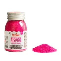 Zucchero Glitterato Fucsia 100gr Decora